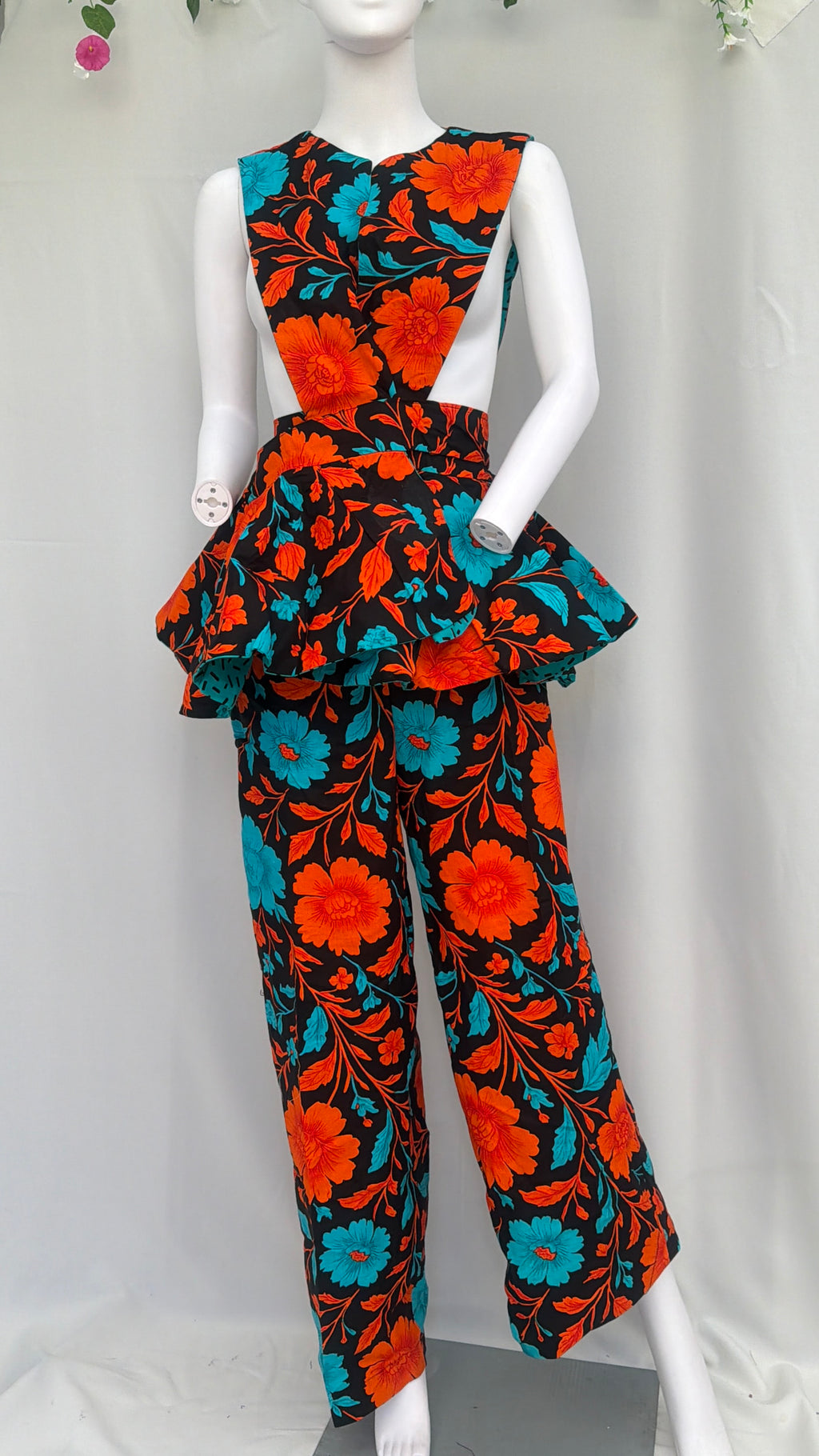 Ciel 2 piece set dual peplum tops multi coloured