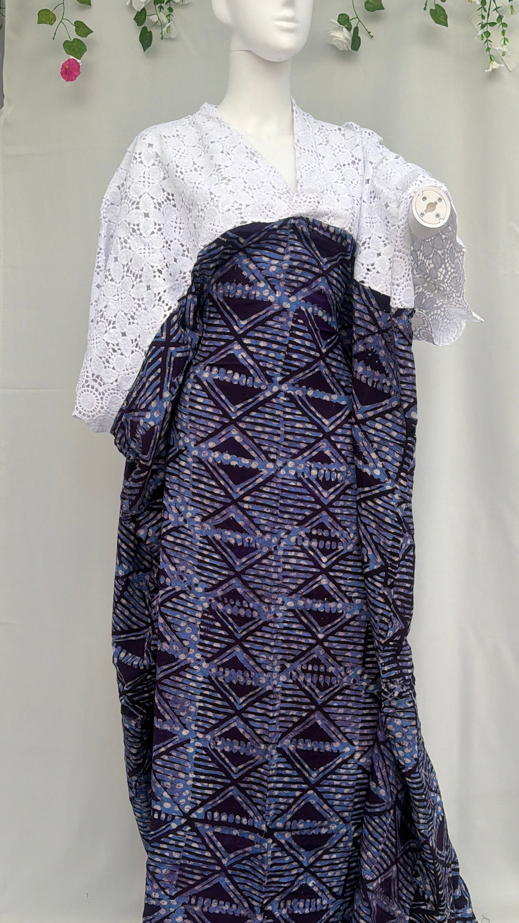 Abigail dress Purple and White