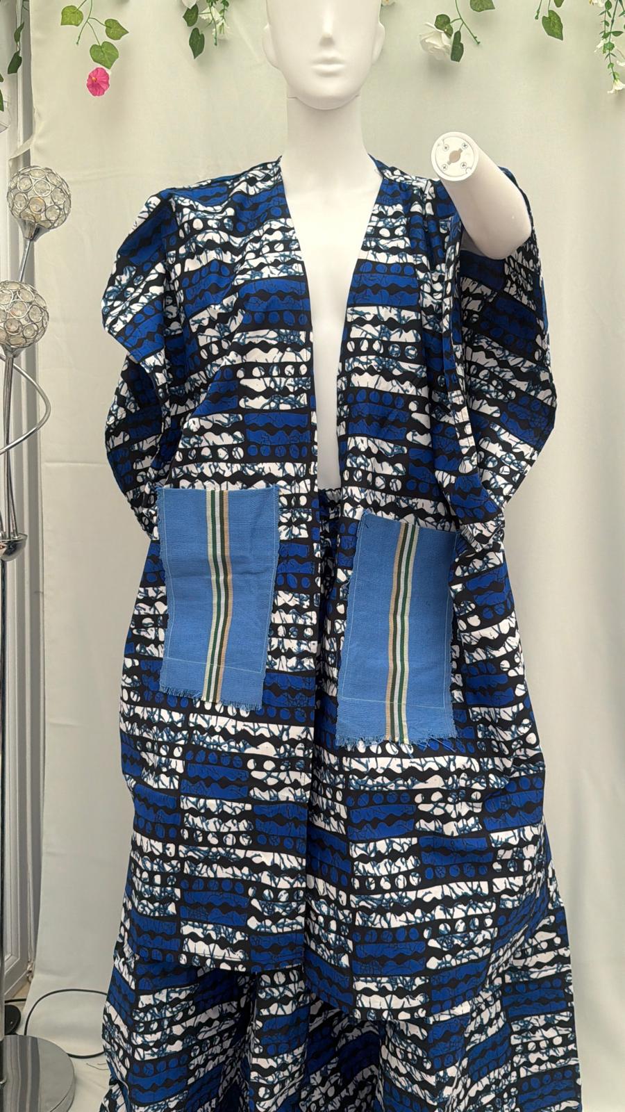Bolivia kimono and skirt set Blue