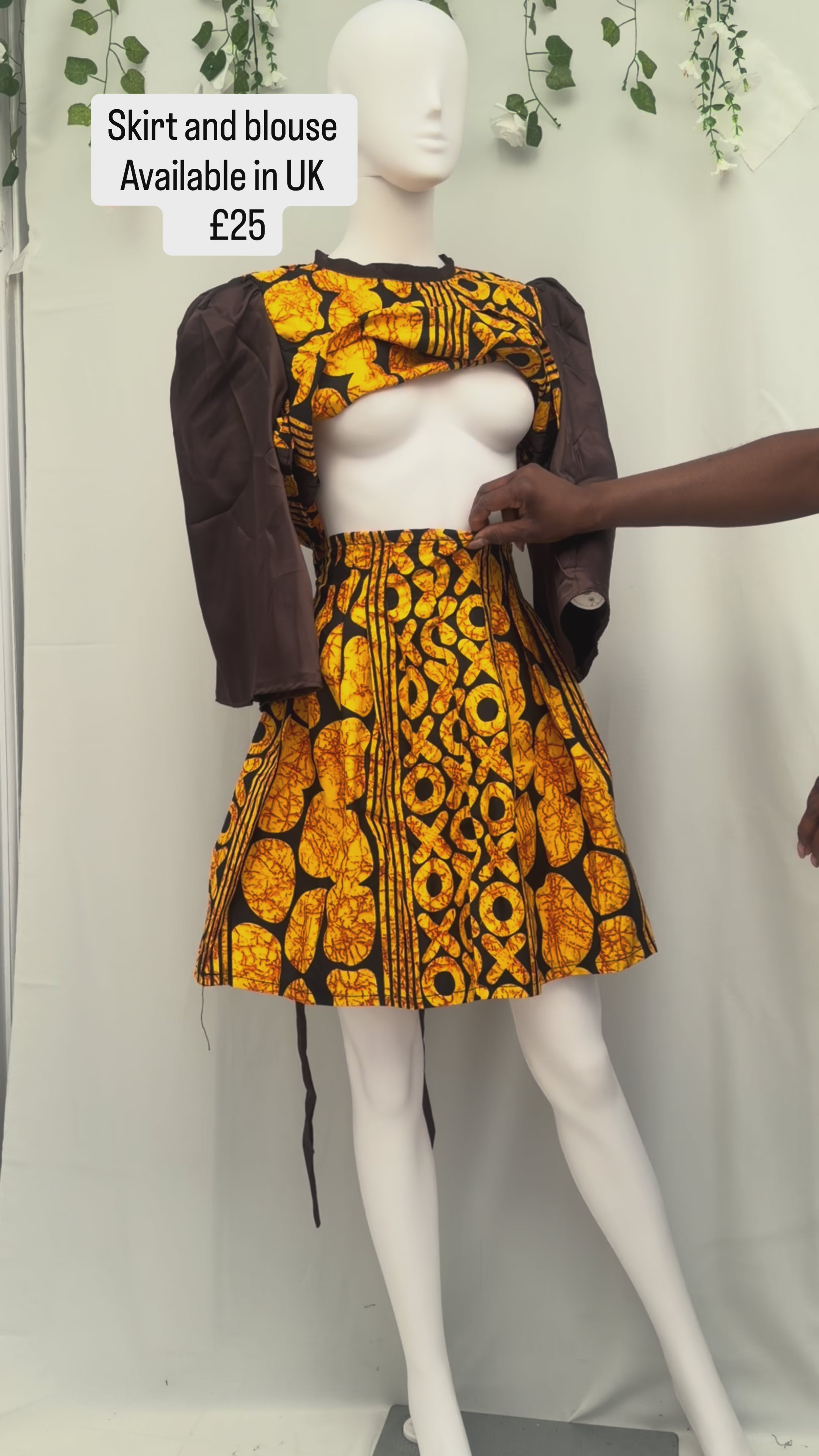 Midi skirt and blouse/top